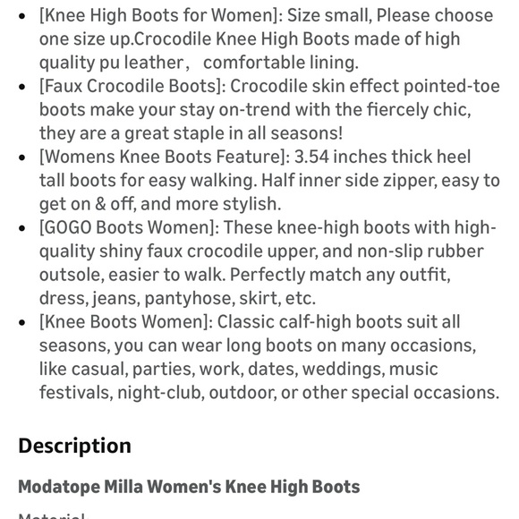 Chic Black Croc-Patterned Heeled Boots - Picture 6 of 6